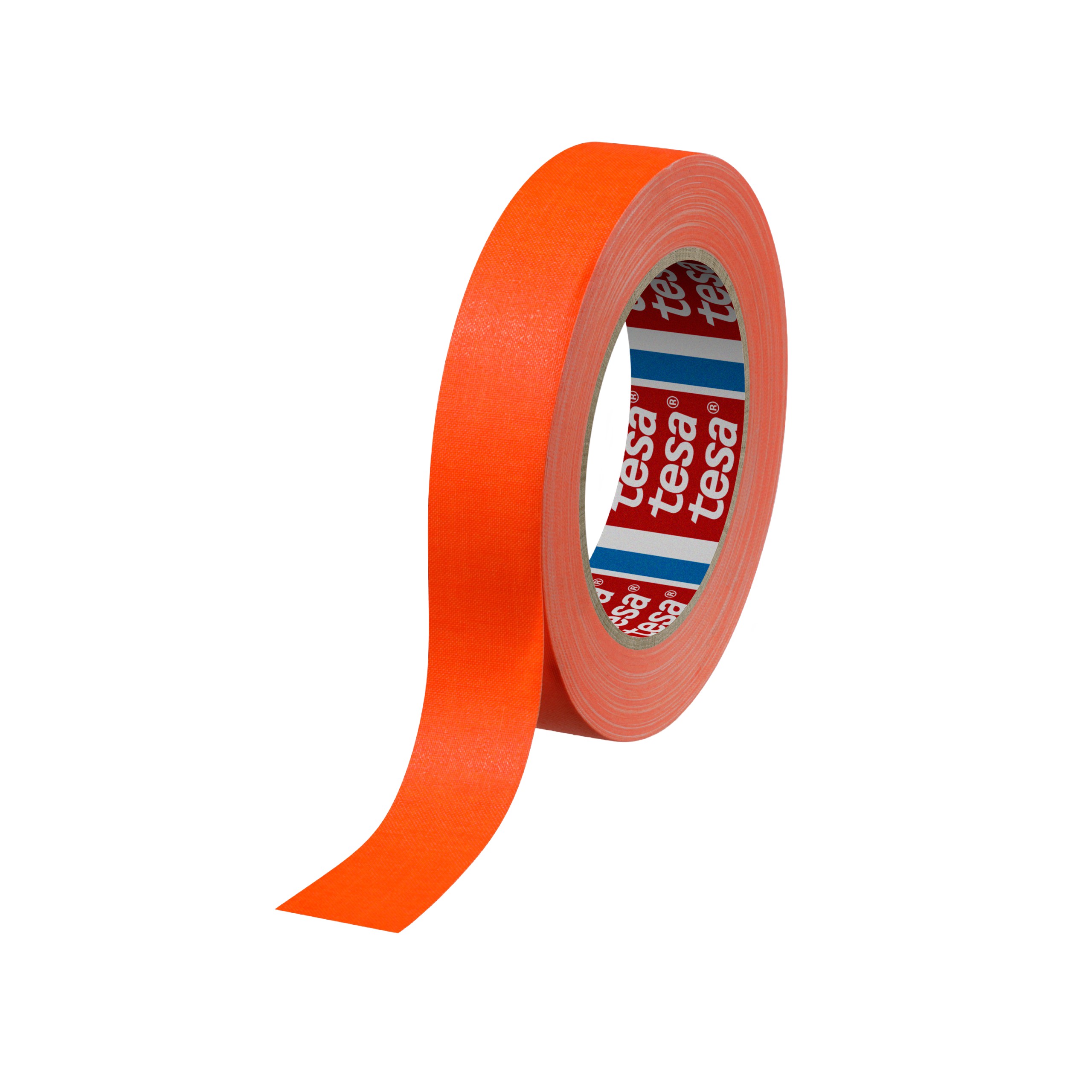 Tesa 4671 Neon Orange Rubber Gaffa Duct Tape, 25mm x 25m, 0.28mm Thick