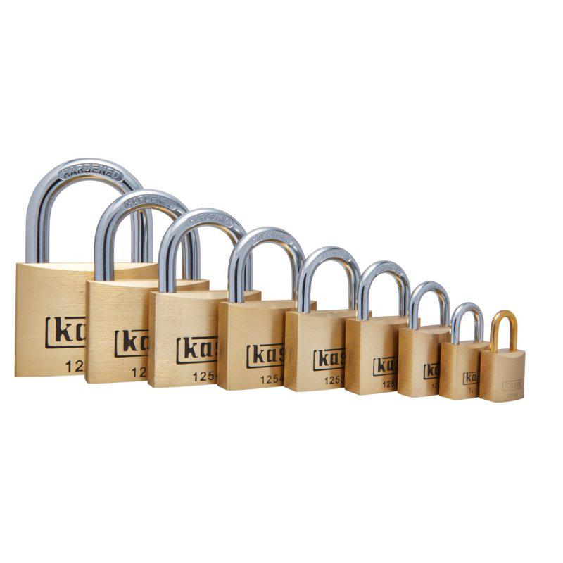 Kasp Clamping Weatherproof Brass Padlock, Keyed Alike, 22mm Shackle, 40mm Body