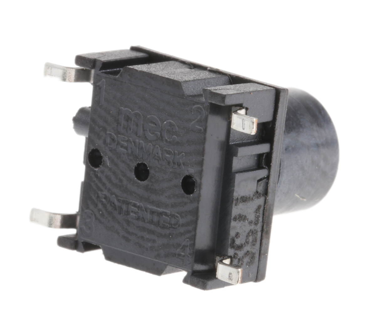MEC IP67 Black Button Tactile Switch, SPST 50 mA @ 24 V dc 6.9mm PCB