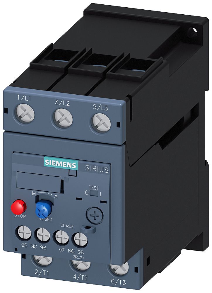 Siemens SIRIUS 3RU2 Thermal Overload Relay, 32 A F.L.C, 3 A Contact Rating, 15 kW, 18.5 kW, 30 kW, 690 V, SIRIUS