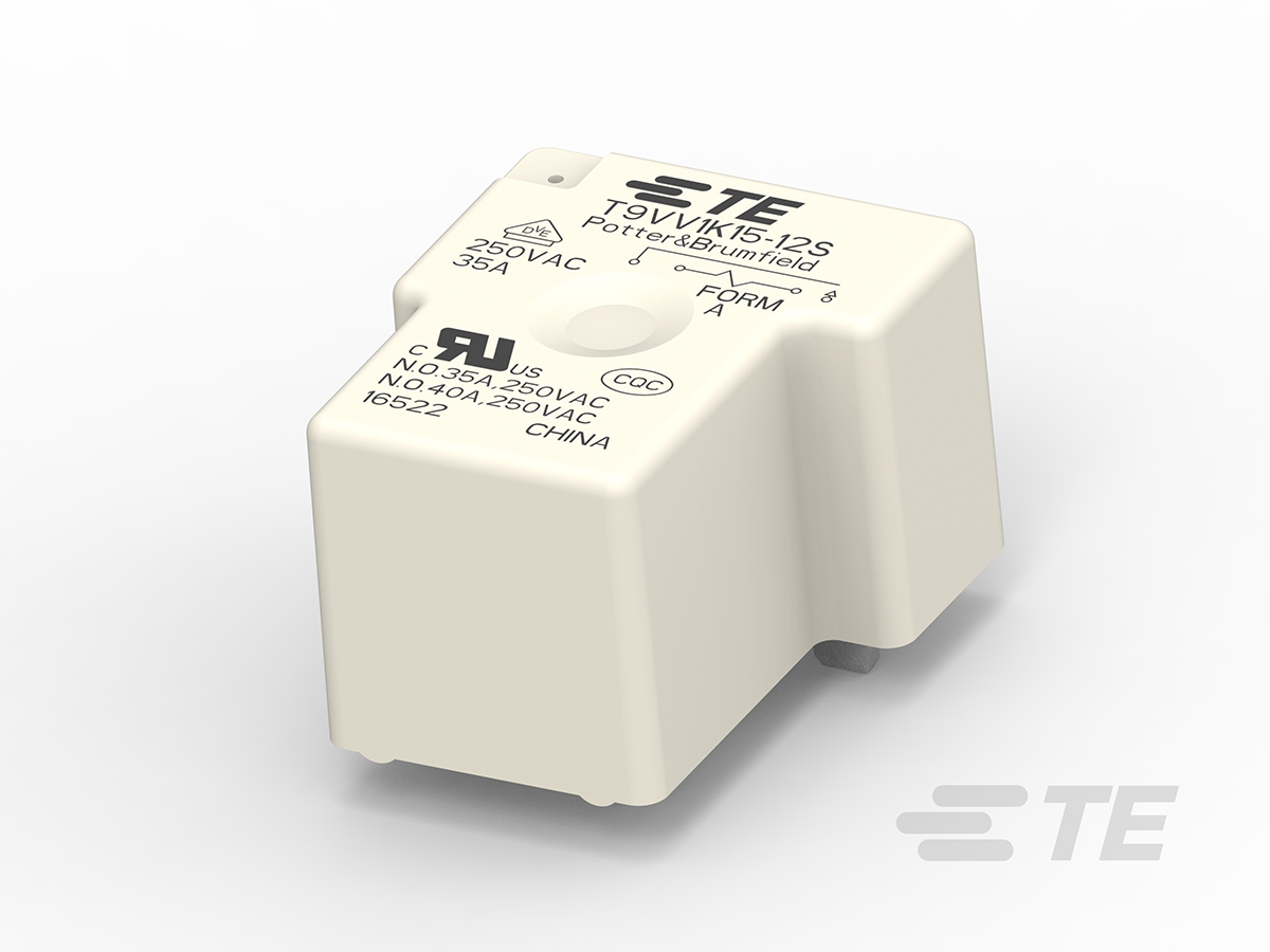 TE Connectivity PCB Mount Power Relay, 12V dc Coil, 40A Switching Current, SPST