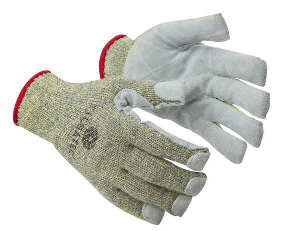 Tilsatec 37-6630 Grey Leather Work Gloves, Size 10, Leather Coating