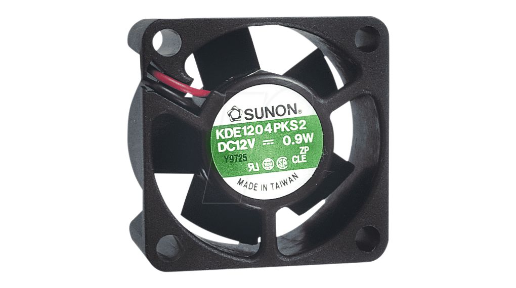 Sunon Axial Fan, 12 V dc, dc Operation, 3cfm, 0.36/0.42W, 35mA Max, 25 x 25 x 10mm