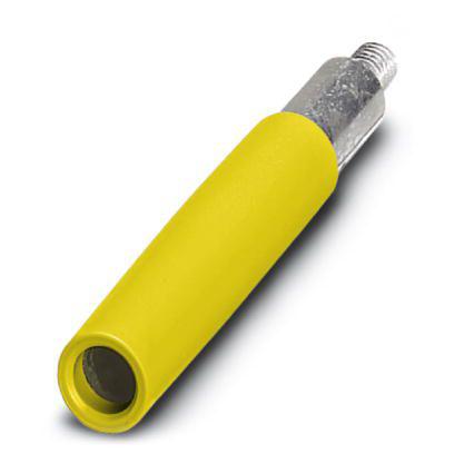 Phoenix Contact Yellow Test Connector Adapter With Brass contacts - Socket Size: 3mm