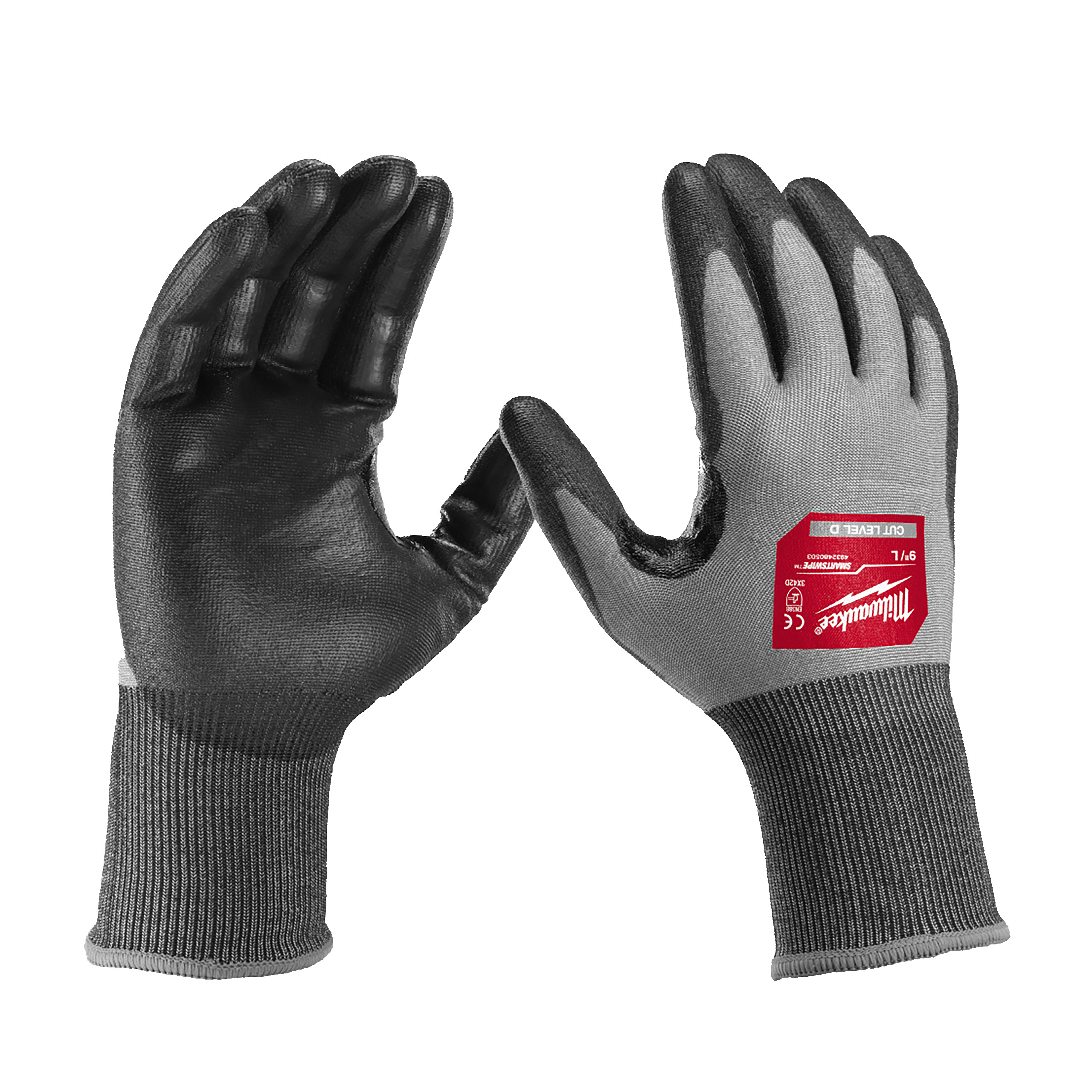 Milwaukee Grey Polyurethane Glove, Size 10, Polyurethane Coating