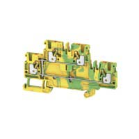 Weidmuller 1547680000 A Series Green/Yellow, 2.5mm², Double-Level, Push In Termination