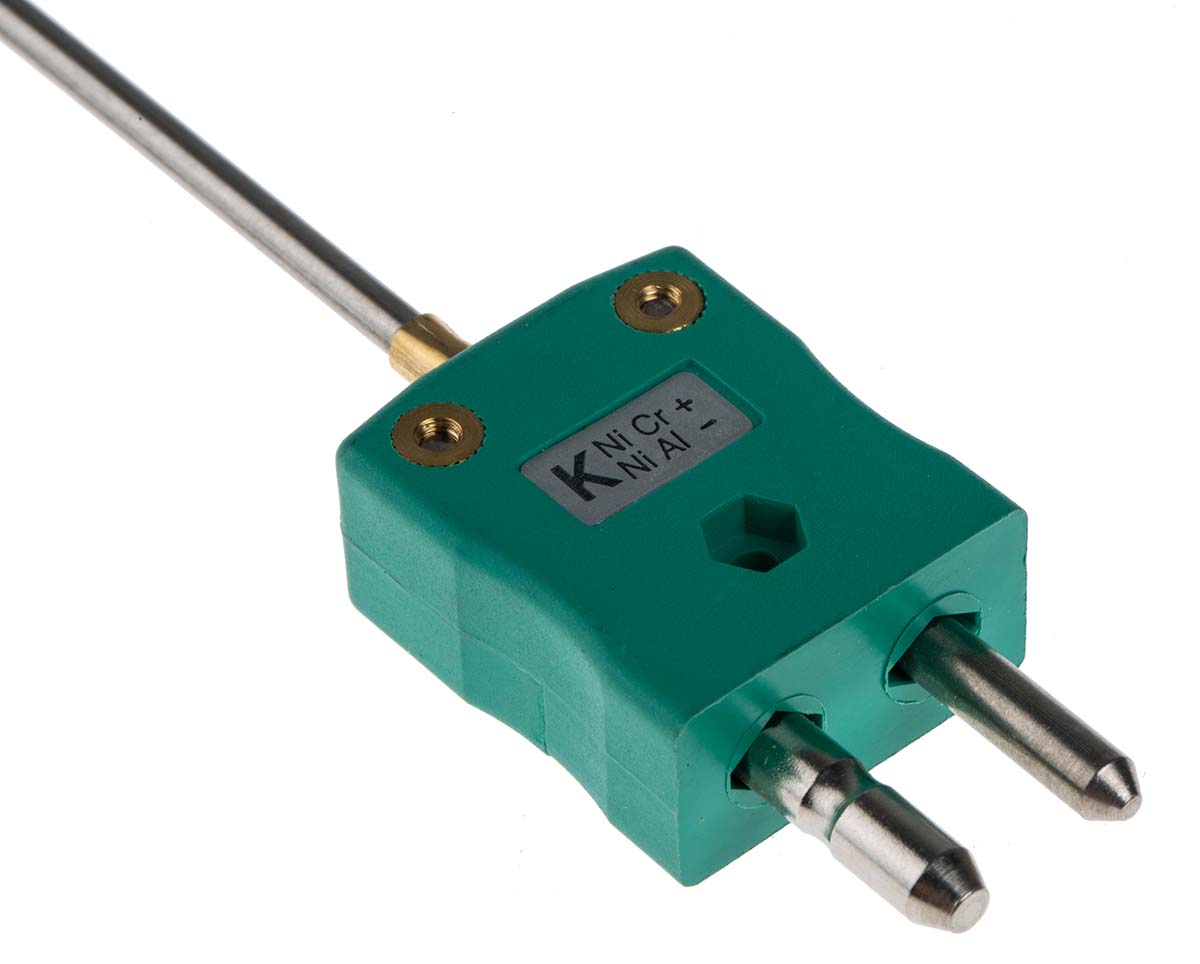 RS PRO Type K Mineral Insulated Thermocouple 150mm Length, 3mm Diameter → +1100°C