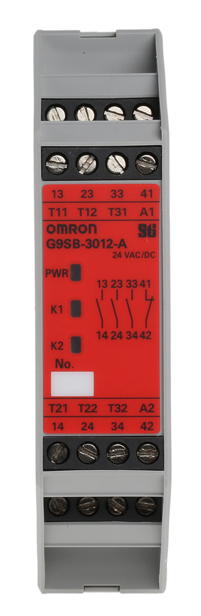 Omron G9SB 1 Auxiliary Contacts Safety Relay 24V ac/dc, Dual-Channel 3 Safety Contacts