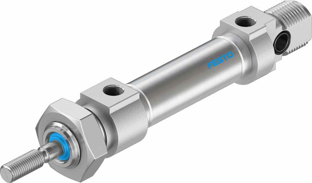 Festo 10 mm Pneumatic Roundline Cylinder - 19183 DSNU Series, Double Acting Acting