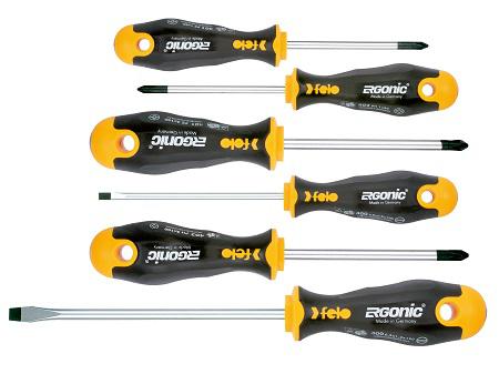 Felo Phillips; Pozidriv Screwdriver Set, 6-Piece