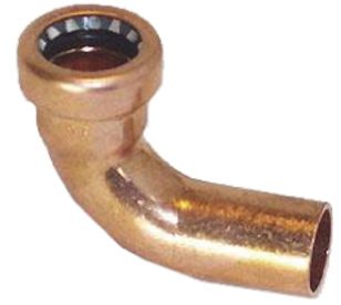 Copper Pipe Fitting, Push Fit 90° Street Elbow for 15mm pipe