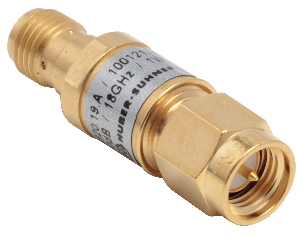 Huber+Suhner 50Ω RF Attenuator SMA Plug to Socket 20dB, Operating Frequency DC → 18GHz
