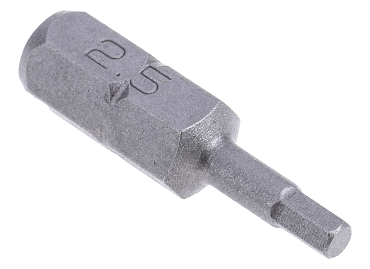 RS PRO Hexagon Screwdriver Bit, Hex 2.5 Tip