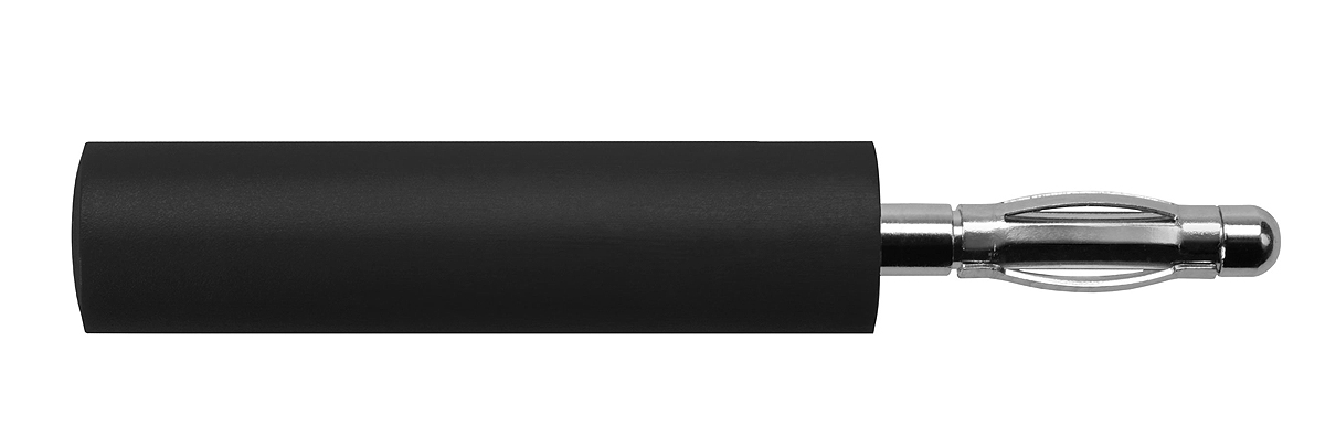 Schutzinger Black, Female, Male Test Connector Adapter and Nickel Plated - Socket Size: 4mm