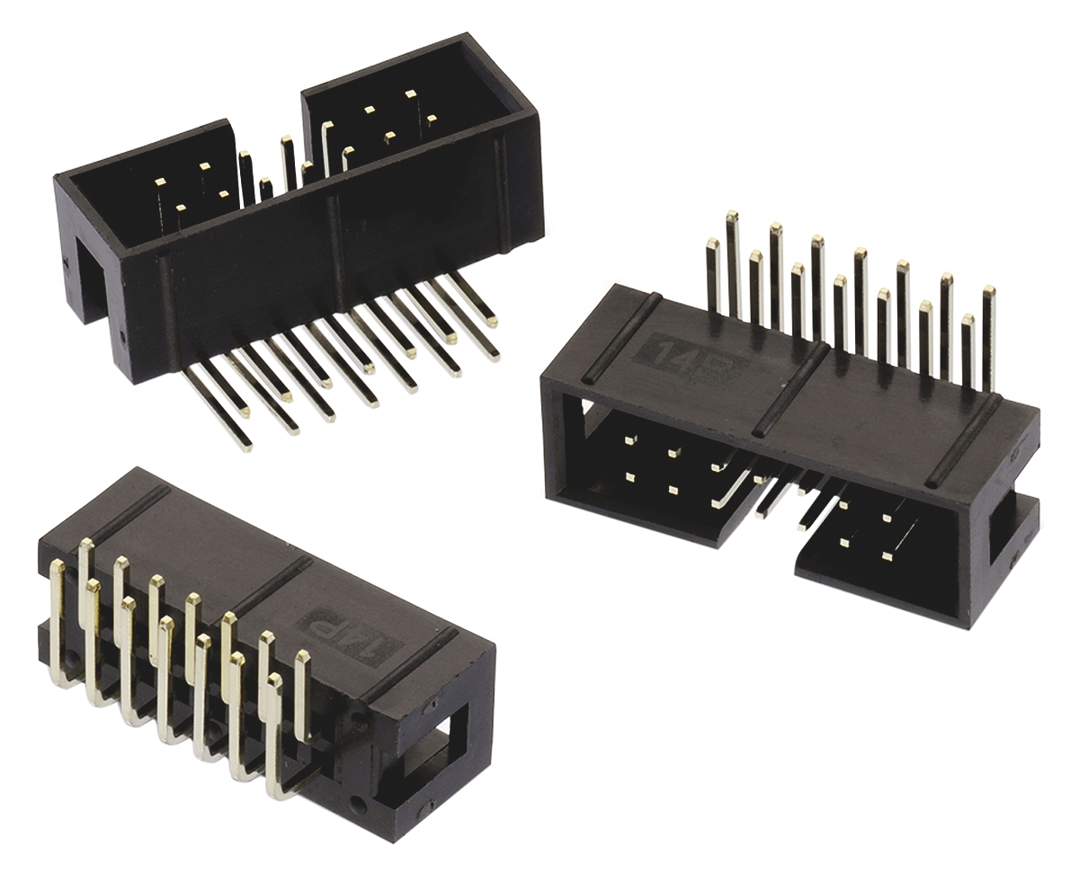 Wurth Elektronik WR-BHD Series Right Angle Through Hole PCB Header, 50 Contact(s), 2.54 mm Pitch, 2 Row, Shrouded