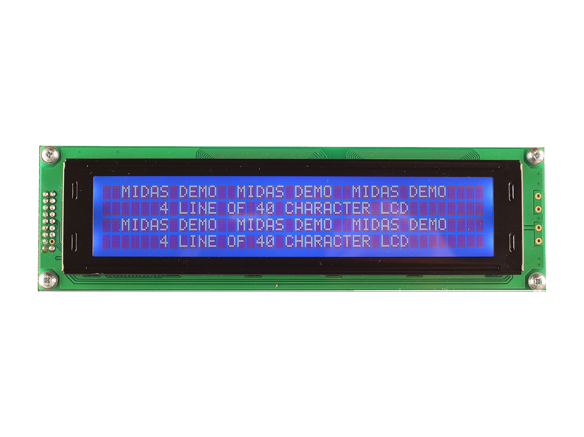 Midas MC44005A6W-BNMLW3.3-V2 Alphanumeric LCD Display, 4 Rows by 40 Characters