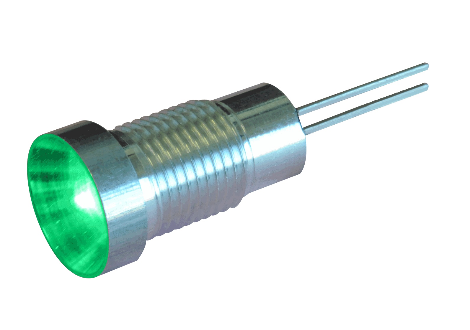 Oxley OXL/CLH/63 Series Green Panel LED, 24V ac, 6.35mm Mounting Hole Size, Lead Wires Termination, IP66