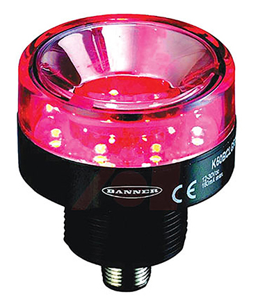 Banner K50BCL Series Red Strobe Beacon, 12 → 30 V dc, Base Mount, LED Bulb