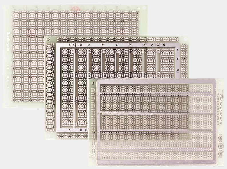 Sunhayato Double Sided Matrix Board 1mm Holes, 2.54 x 2.54mm Pitch, 160 x 115 x 1.6mm