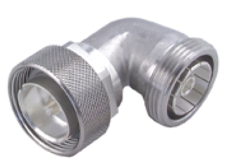 Huber+Suhner Right Angle 50Ω RF Adapter 7/16 Plug to 7/16 Socket 7.5GHz