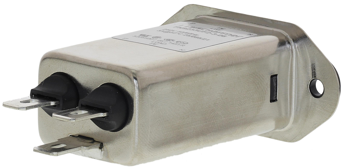 Schaffner 3A, 250 V ac Male Panel Mount IEC Filter FN9233UF2-3-06, Faston None Fuse