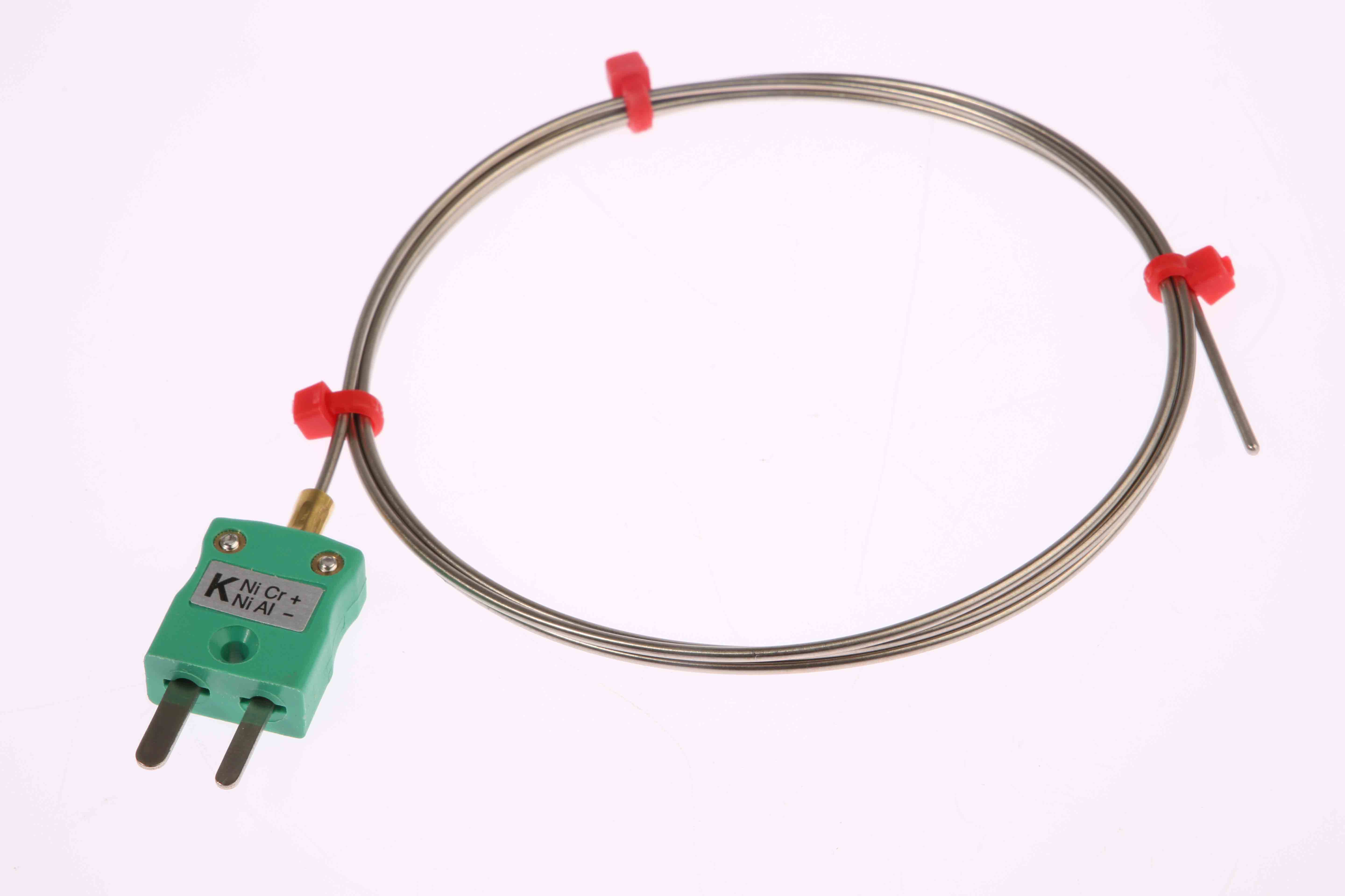 RS PRO SYSCAL Type K Mineral Insulated Thermocouple 500mm Length, 1mm Diameter → +750°C