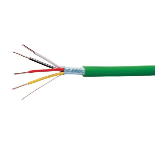Hager TG Bus Cable, 5 Cores, 0.5 mm² CSA, 100 m, Green Polyethylene Sheath