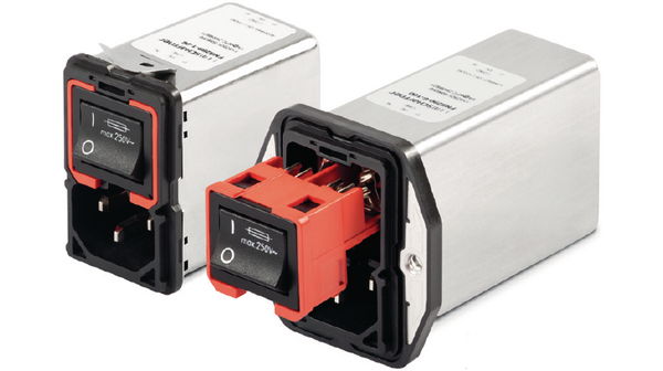 Schaffner 10A, 250 V ac IEC Filter 2 Pole FN9280-10-06, Faston 2 Fuse