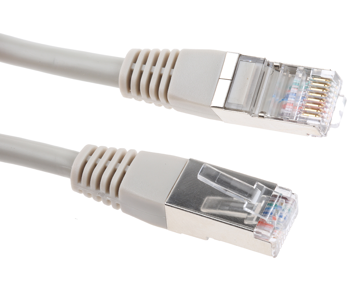 Decelect, 3m Cat5, Grey RJ45 to Male RJ45 Male, F/UTP Shielded, Terminated