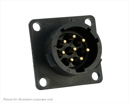 Souriau Sunbank by Eaton Circular Connector, 8 Contacts, Flange, Standard Connector, Plug, Male, IP68, IP69K, UTS Series