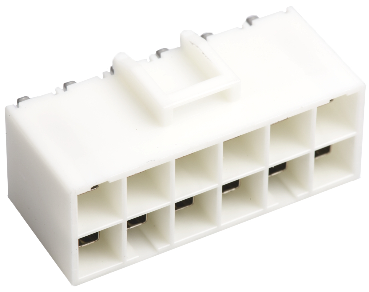 JST VL Series Straight Through Hole PCB Header, 12 Contact(s), 6.2 mm Pitch, 2 Row, Shrouded