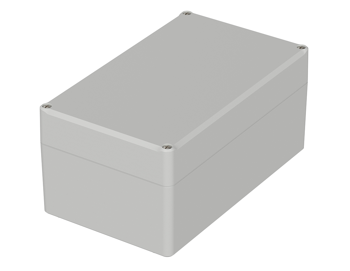 Bopla Euromas II Series Grey Polycarbonate Enclosure, IP65, Flanged, Grey Lid, 200 x 120 x 92mm