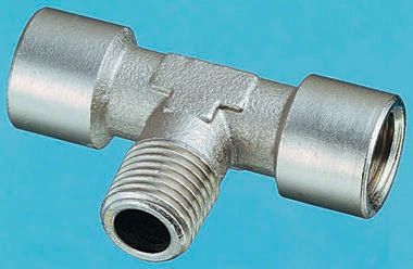 Legris 0916 Series Tee Threaded Adaptor, G 3/8 Female to G 3/8 Female