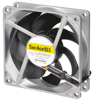Sanyo Denki San Ace 9LG Series Axial Fan, 24 V dc, DC Operation, 101m³/h, 2.64W, 110mA Max, 92 x 92 x 25mm