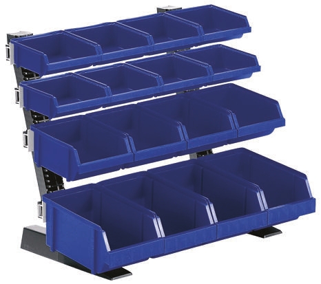 Raaco PP Storage Bin, 360mm x 500mm x 388mm, Blue, Grey