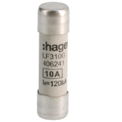 Hager 10A Cartridge Fuse, 10 x 38mm