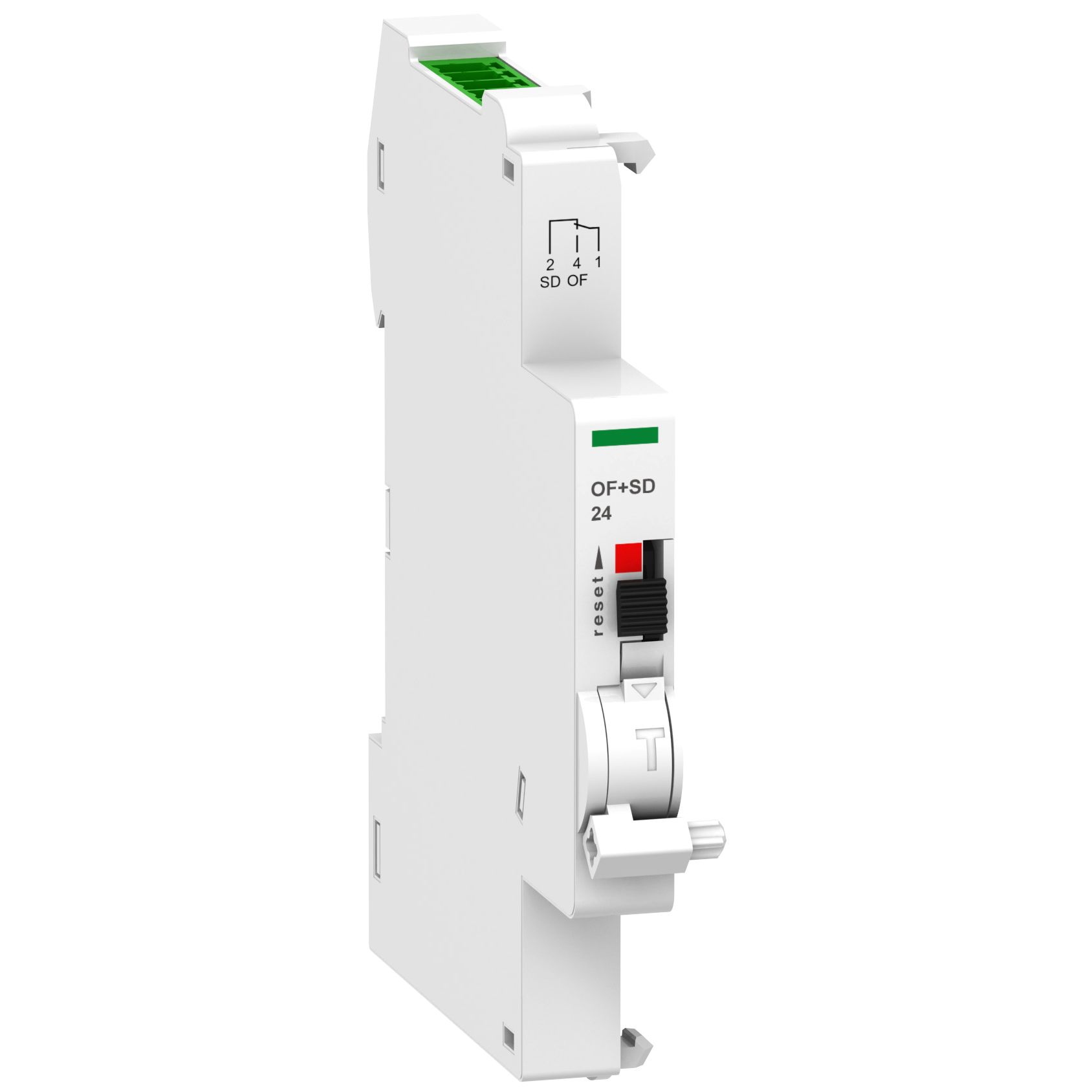 Schneider Electric Auxiliary Contact, 2 Contact, 1NC + 1NO, DIN Rail Mount, Acti 9 Ti24