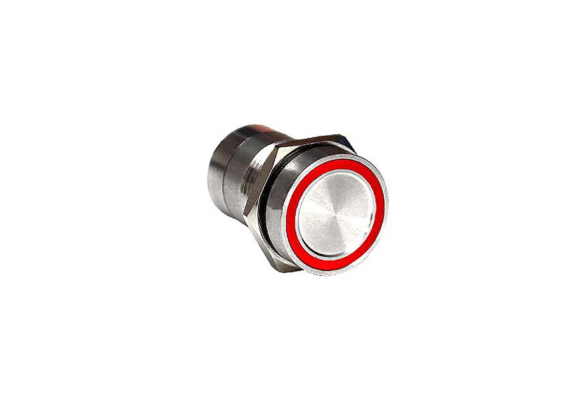 Bulgin Capacitive Switch Momentary NO,Illuminated, IP68 Stainless Steel