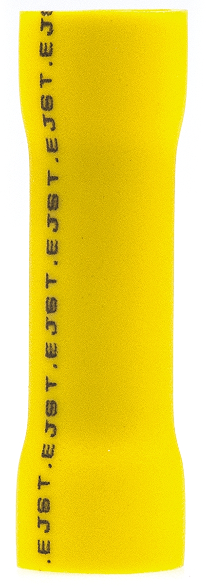 JST, FVC Butt Splice Connector, Yellow, Insulated 12 → 10 AWG