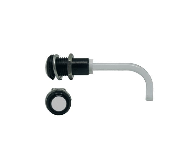 RHD-1100-2000-F9PD67PR Bivar, Panel Mount Right Angle LED Light Pipe, Diffused Round Lens