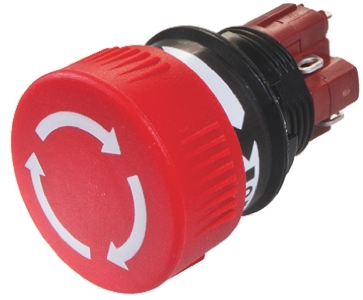EAO 51-256 Series Maintained Emergency Stop Push Button, Panel Mount, SPDT, IP65