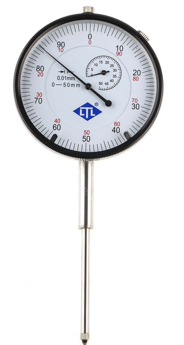 RS PROMetric Dial Indicator, 0 → 50 mm Measurement Range, 0.01 mm Resolution , 0.045 mm FSD Accuracy