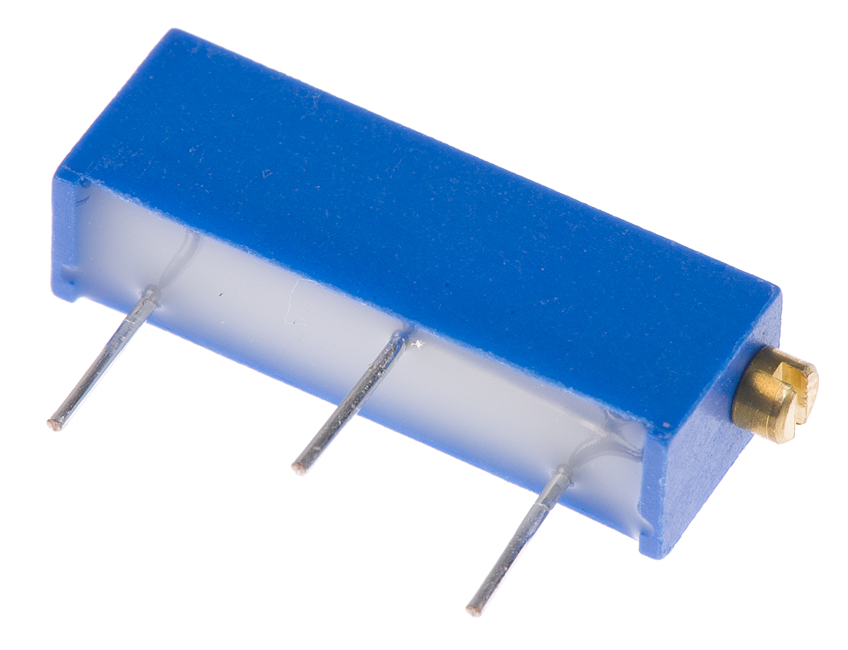 5kΩ, Through Hole Trimmer Potentiometer 0.75W Side Adjust Bourns, 3006