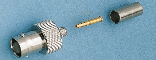 Amphenol RF, Jack Cable Mount BNC Connector, 50Ω, Crimp Termination, Straight Body