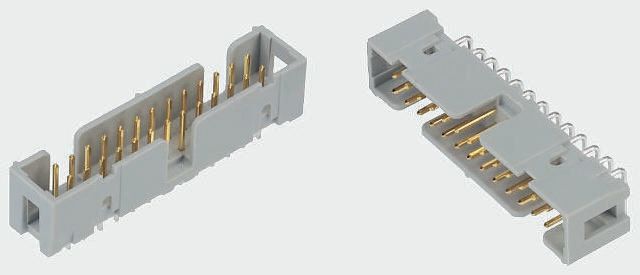 3M 2500 Series Right Angle Through Hole PCB Header, 34 Contact(s), 2.54 mm Pitch, 2 Row, Shrouded