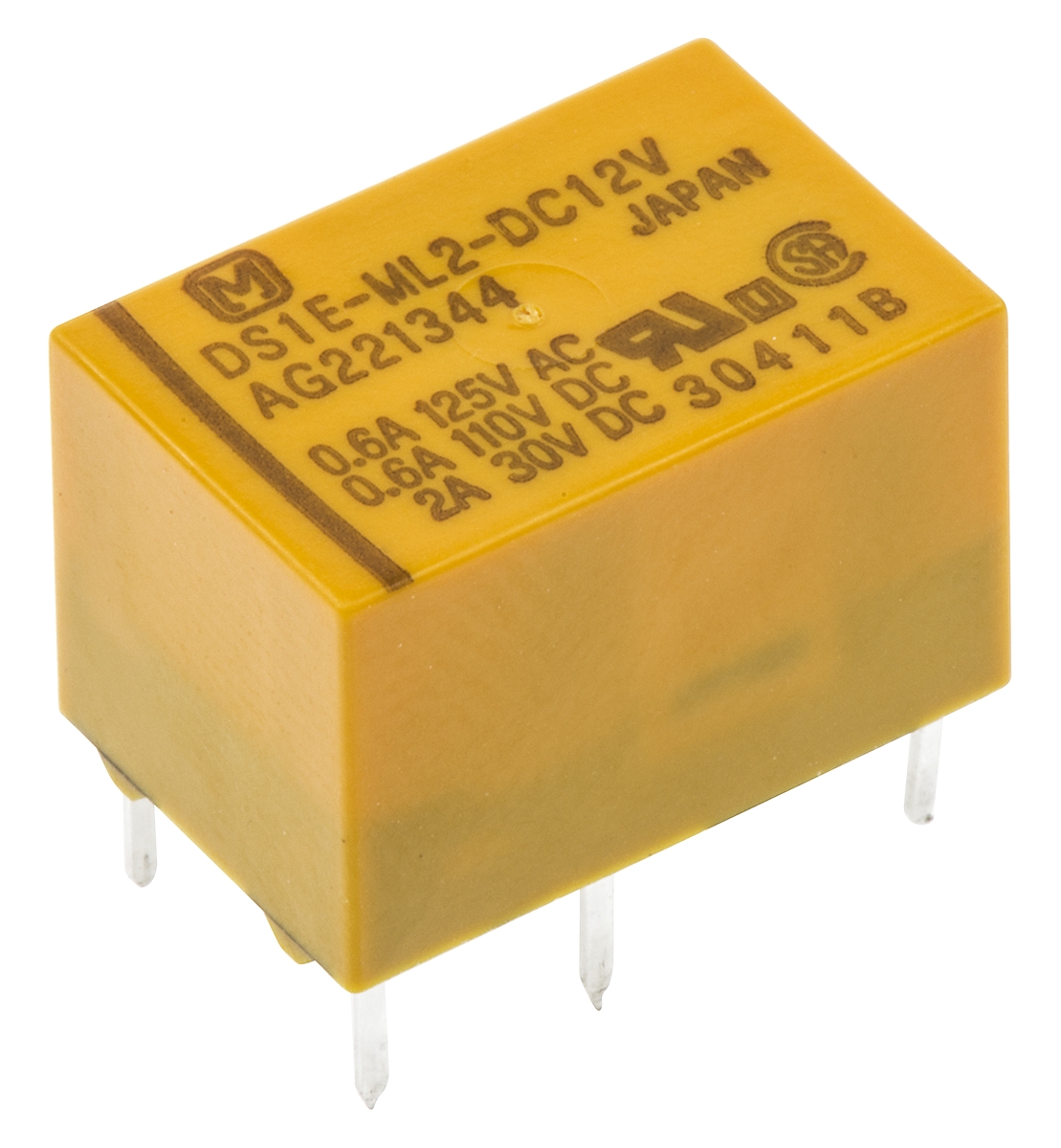 SPDT PCB Mount Latching Relay 2 A, 12V dc For Use In General Purpose Applications
