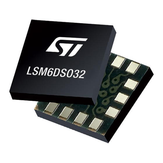 STMicroelectronics 6-Axis Surface Sensor 1.71 V 3.6 V, MIPI I3CSM, SPI, I2C, LGA-14L, 14-Pin