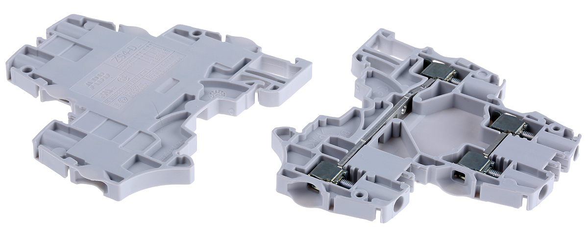 Entrelec 1SNK505210R0000 SNK Series Grey, 4mm², Double-Level, Screw Termination