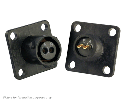Souriau Sunbank by Eaton, UTS 2 Way Flange Mount MIL Spec Circular Connector Receptacle, Socket Contacts,Shell Size 8,