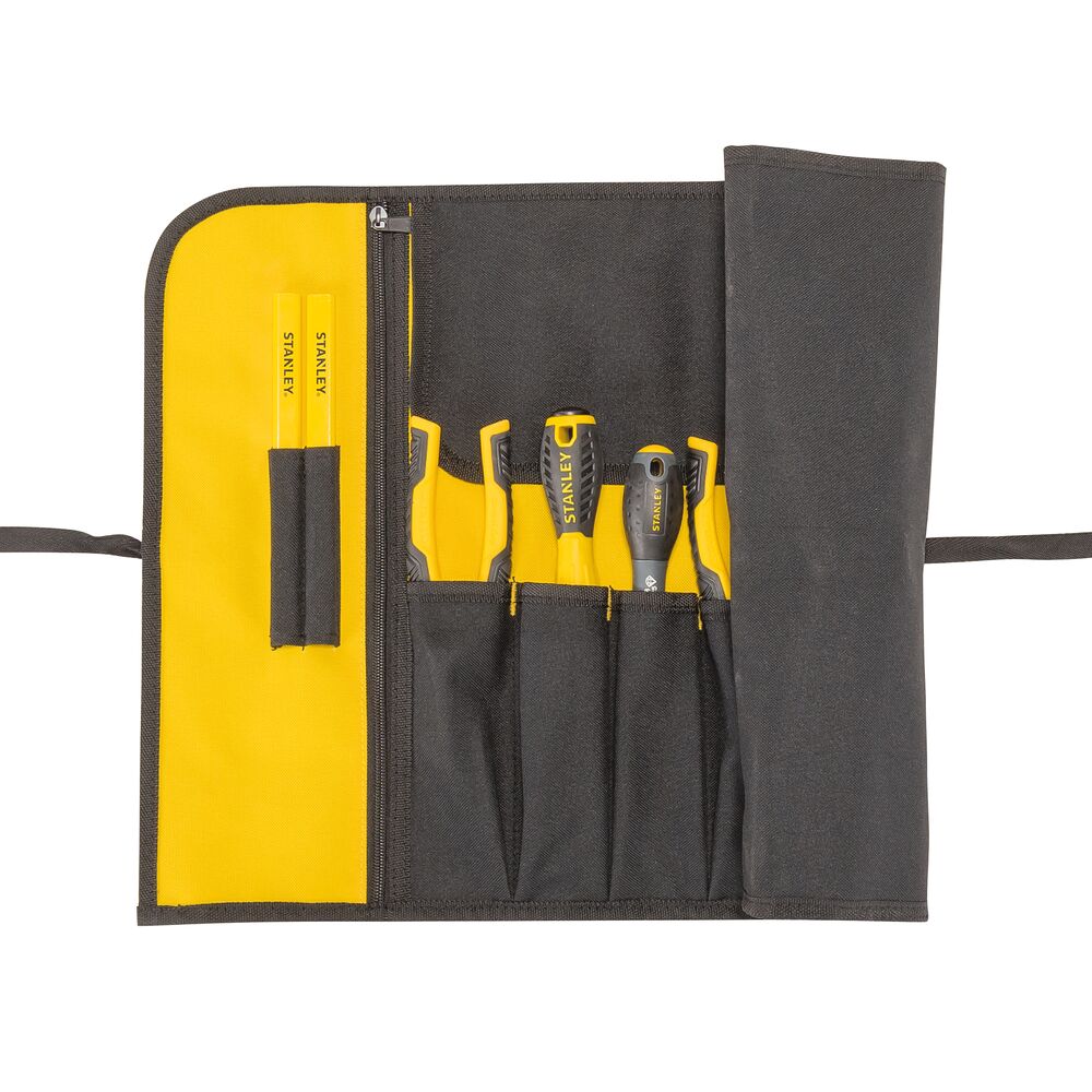 Stanley Black, Yellow Fabric Tool Roll, 645mm x 10mm